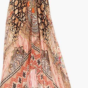 Womens high-low maxi handkerchief party dress